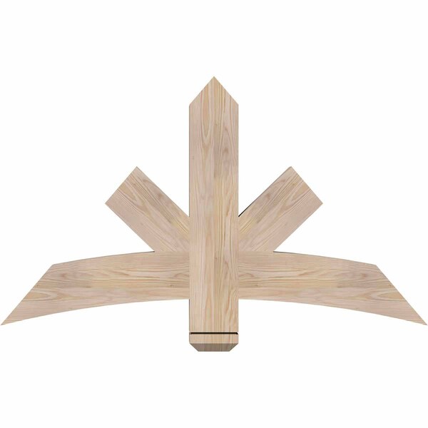Ekena Millwork Alberta Smooth Timber Gable Bracket, Douglas Fir, 48"W x 28"H x 3 1/2"D x 5 1/2"F, 14/12 Pitch GBW048X28X0406ALB00SDF - main